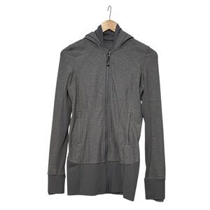 Lululemon Sz 4 Daily Practice Full Zip Jacket Heathered Slate